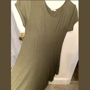 Army Green Skater Dress